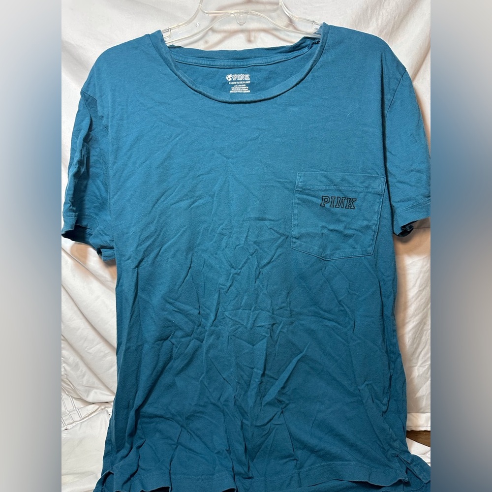 PINK Victoria's Secret Teal Short Sleeve Tee